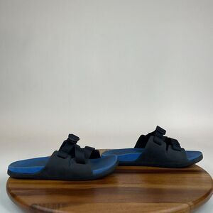 Childrens Big Kids Chaco Chillos Blue Comfort Sandals‎ Slides Size 6 Y GUC